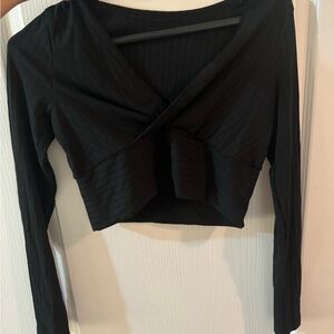 long sleeve crop top